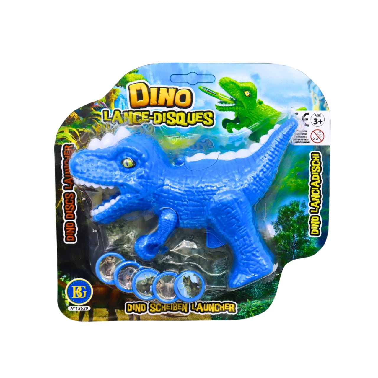 DINOSAURE LANCE DISQUE - 18CM 1 Couleur Aléatoire