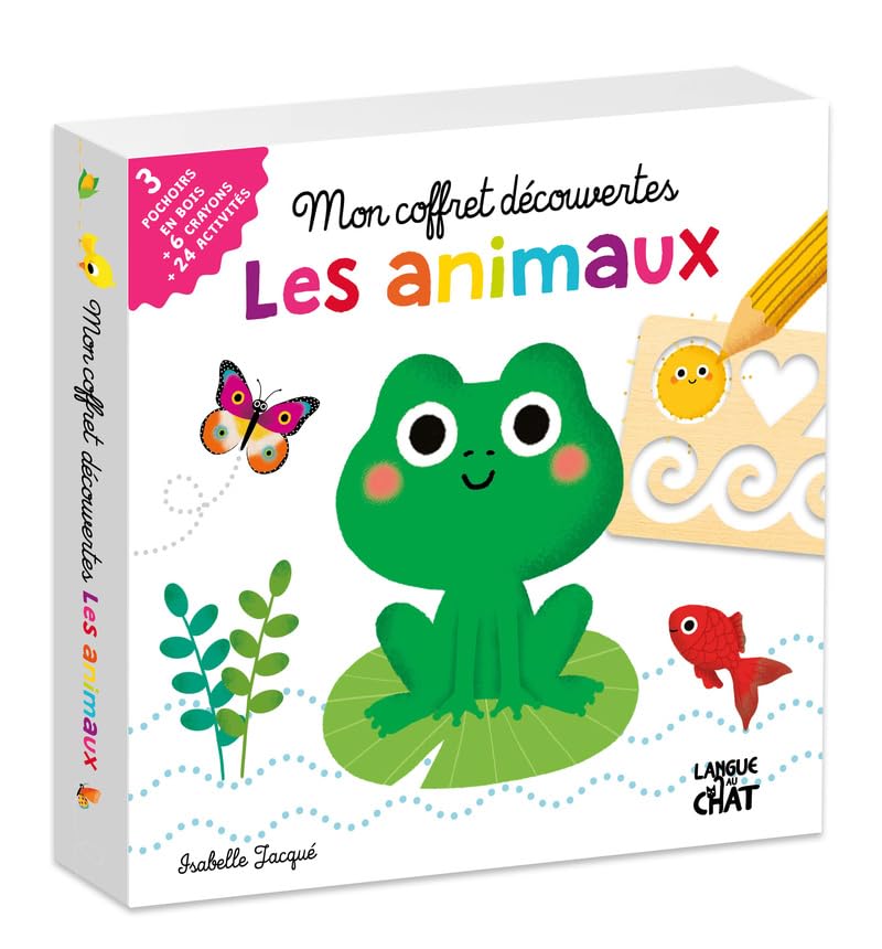 Mon coffret découvertes - Les animaux - Coffret avec pochoirs en bois - Dès 3 ans
