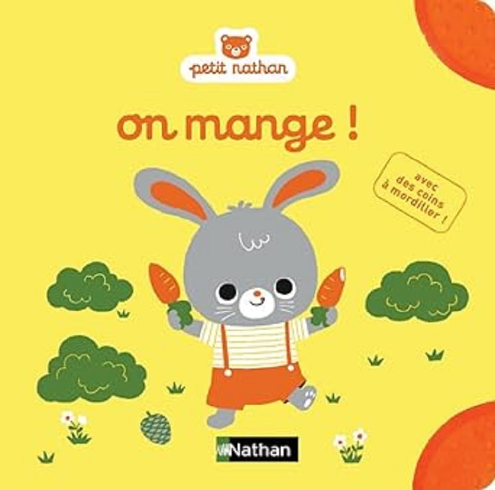 On mange ! Livre d'éveil à mordiller pour soulager les dents - Pour les bébés dès 6 mois
