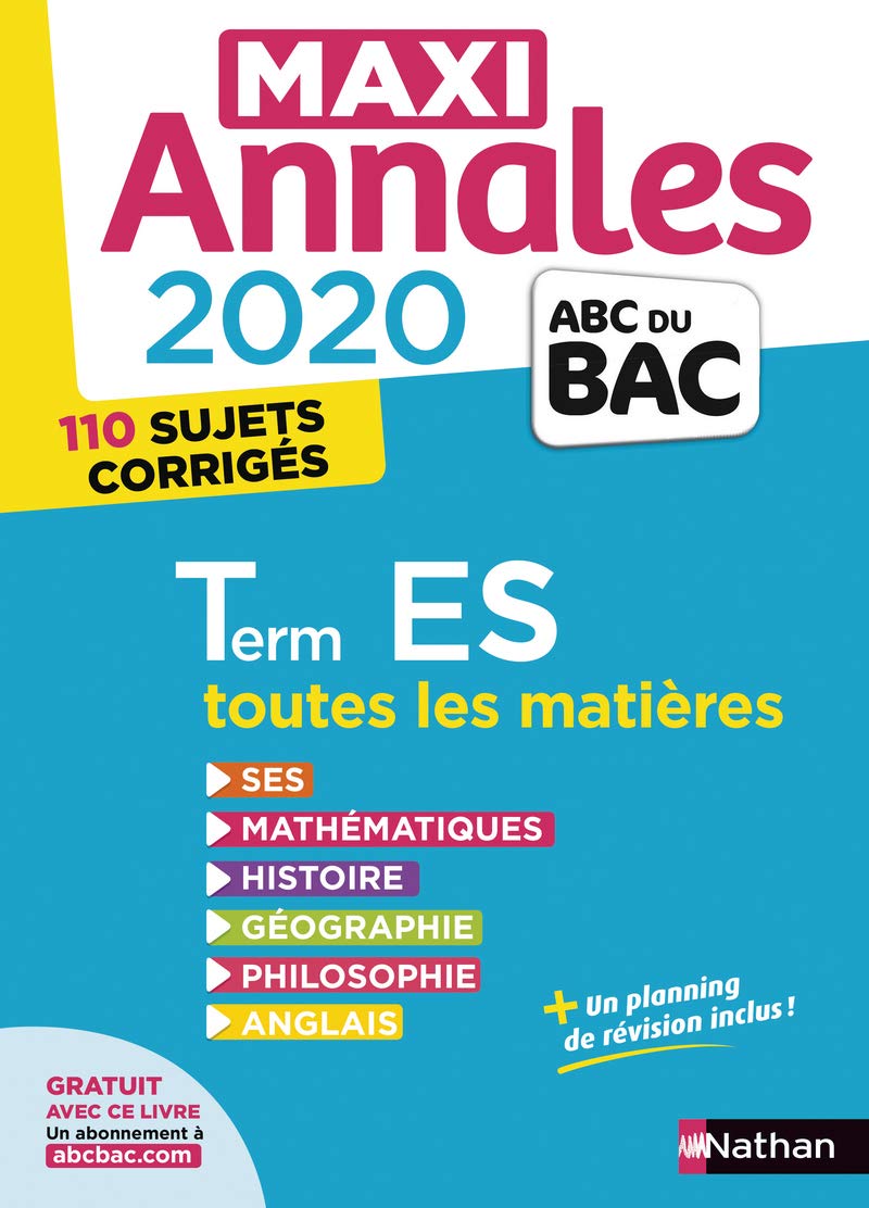 Maxi-annales ABC du Bac 2020 - Terminale ES (24)