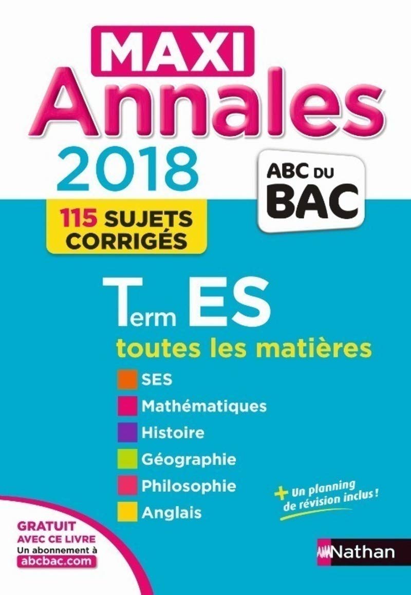 Maxi Annales ABC du BAC Term ES 2018 (28)