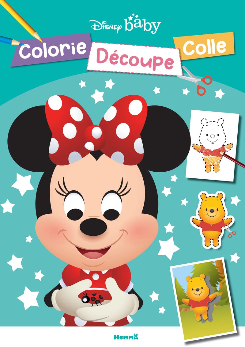 Disney Baby - Colorie, Découpe, Colle - Livre de coloriage, découpage et collage - Dès 3 ans