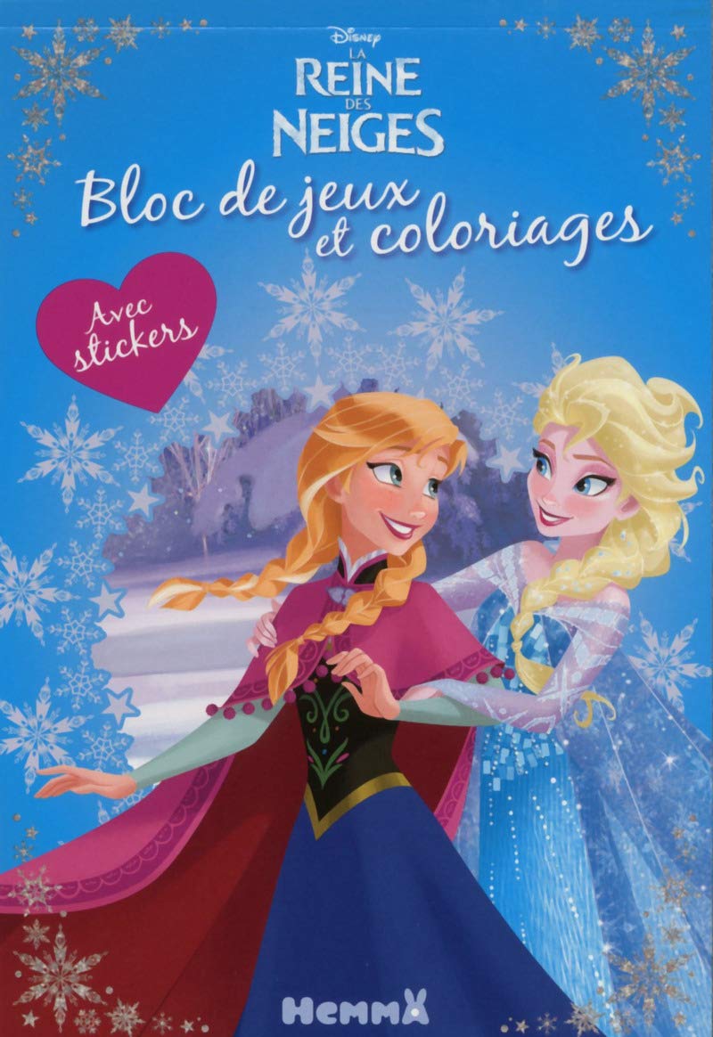 Disney - La Reine des Neiges - Bloc de jeux et coloriages avec stickers