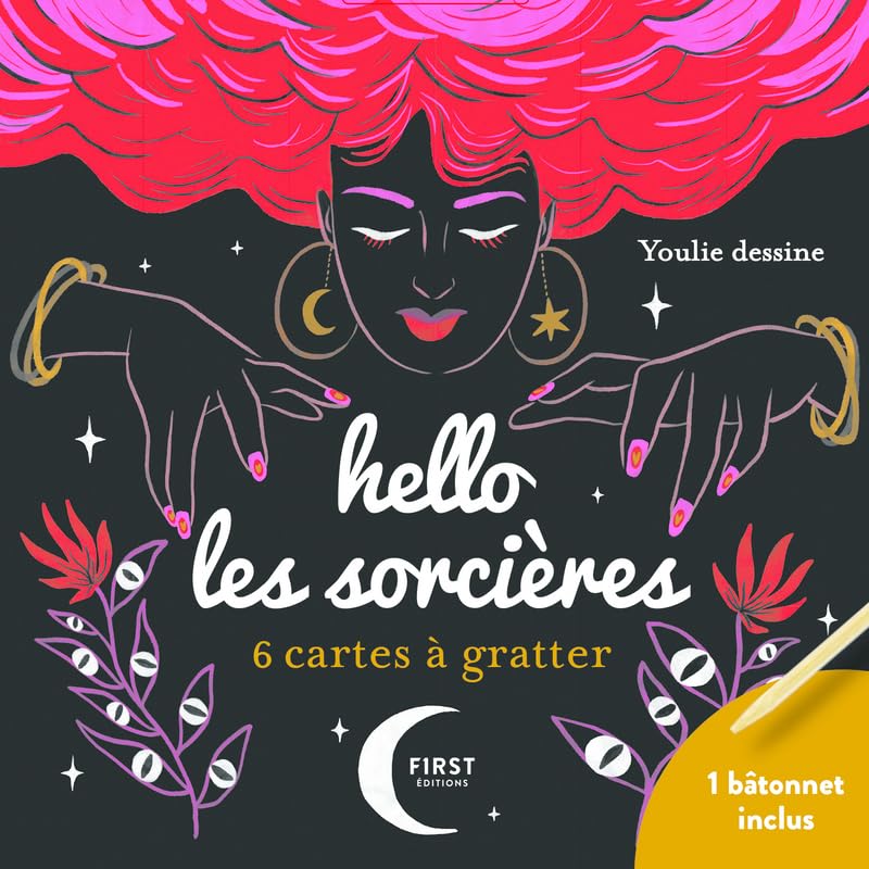 Hello les sorcières - 6 mini cartes à gratter + bâtonnet inclus: 6 mini cartes à gratter + bâtonnet inclus