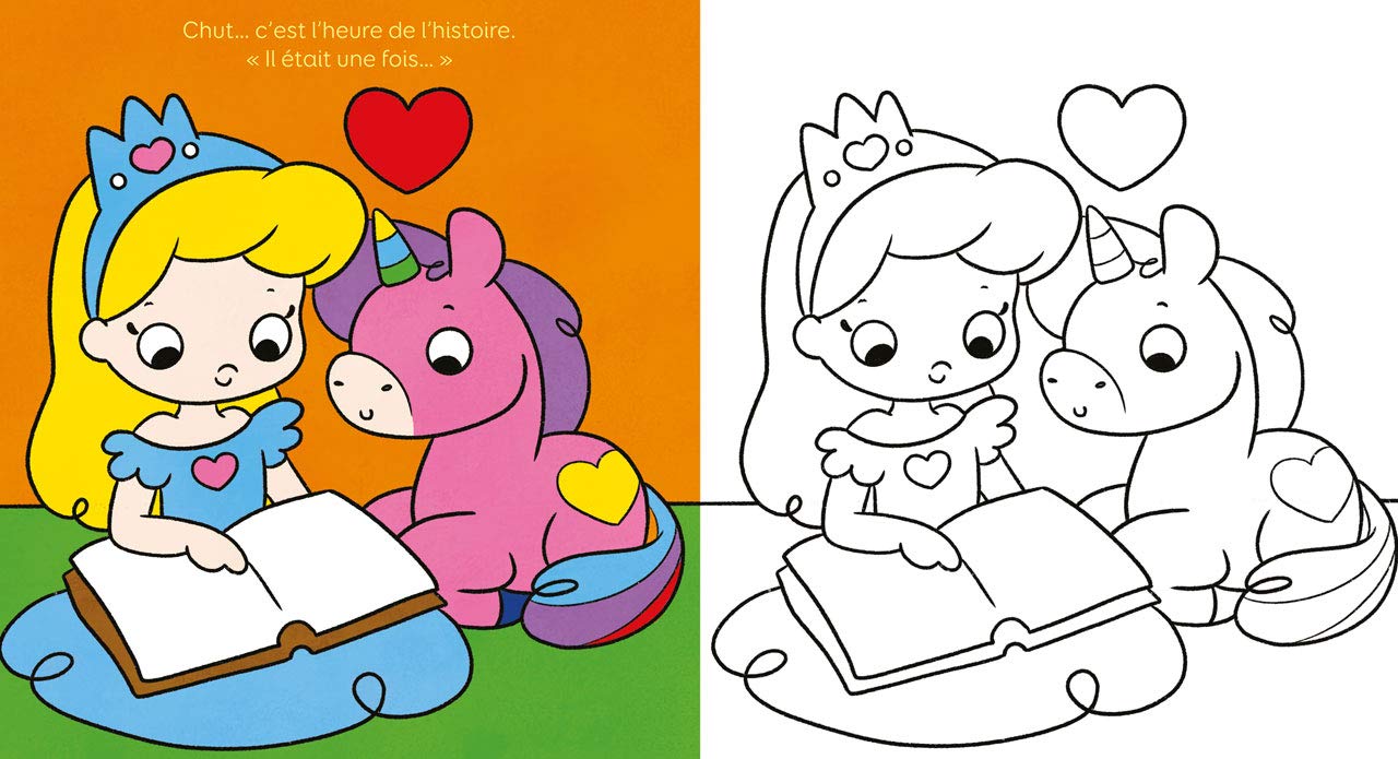 LA JOURNEE DES PETITS ANIMAUX A COLORIER - LA JOURNEE DE PETITE LICORNE - Dès 4 ans