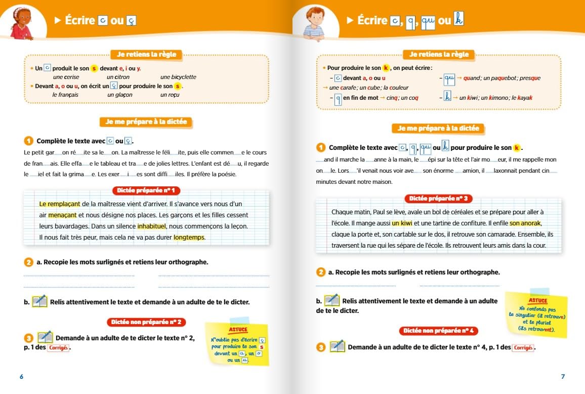 Cahier de dictées CE1-CE2