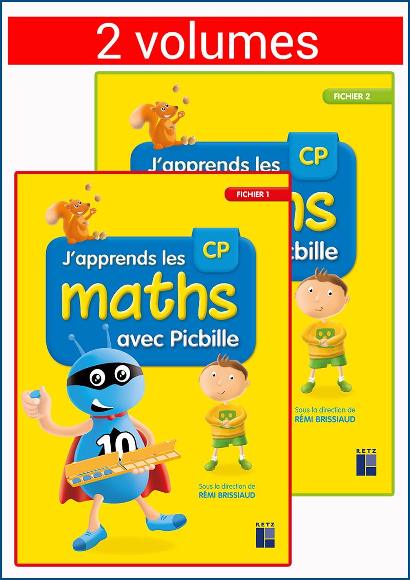 J'apprends les maths avec Picbille CP - Fichier en 2 volumes (édition 2018): Fichier de l'élève en 2 volumes + mémo + matériel