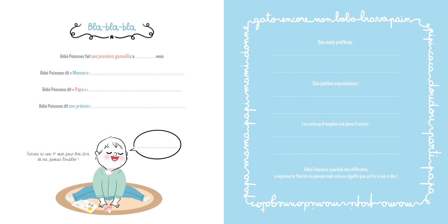 Bébé Poissons - Livre de naissance et des premières fois