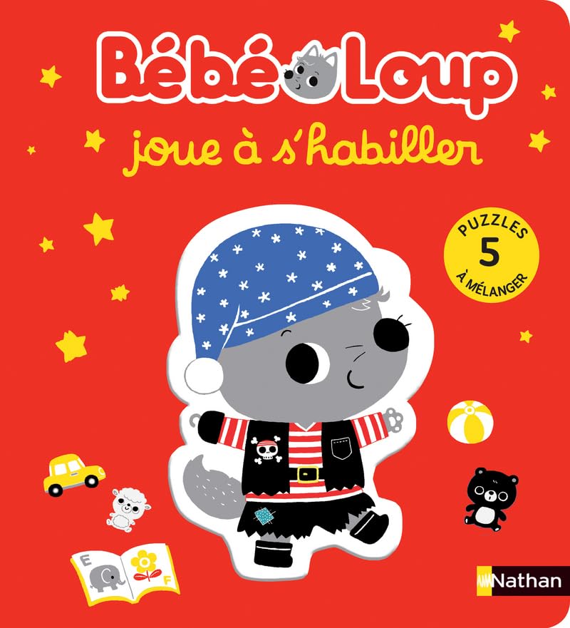 Bébé loup s'habille - Livre avec 5 Puzzles - Dès 2 ans