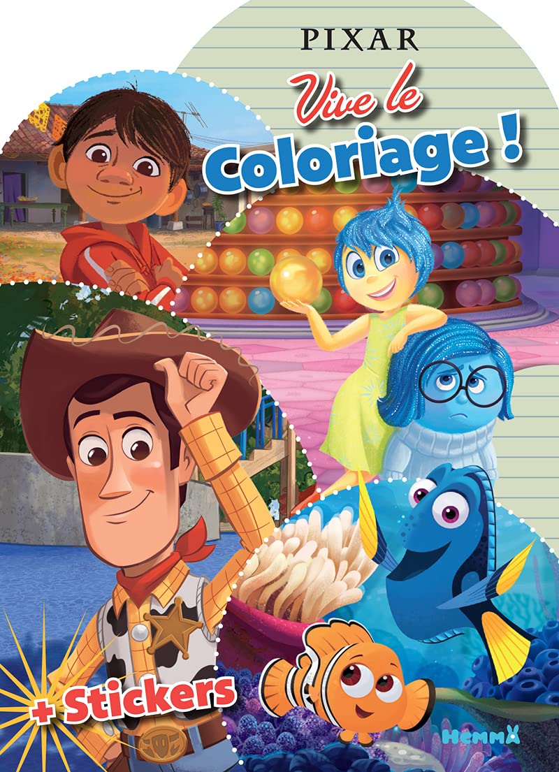 Disney Pixar – Vive le coloriage – Livre de coloriage avec stickers – Dès 4 ans