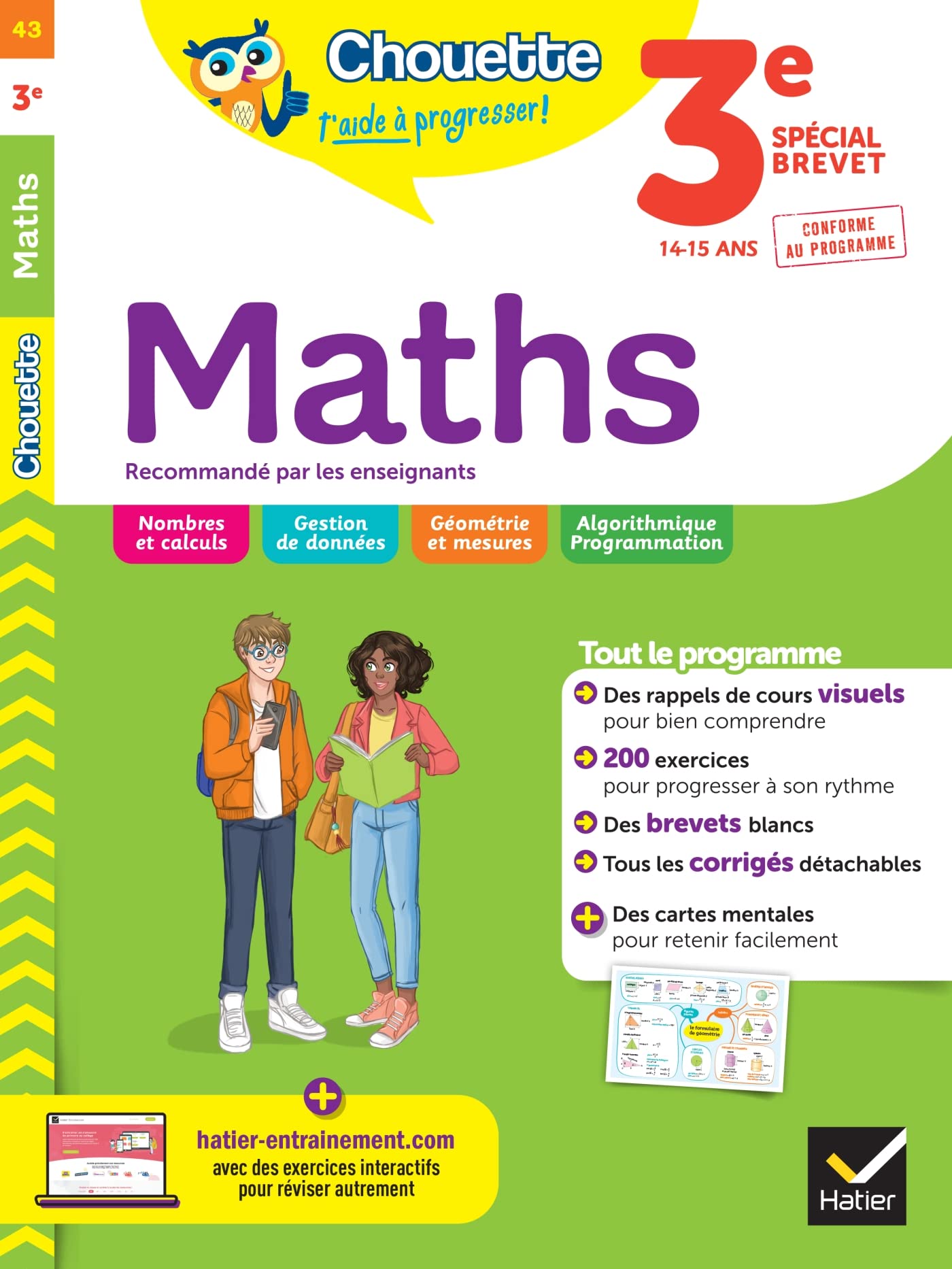Chouette - Maths 3e: cahier de révision et d'entraînement recommandé par les enseignants