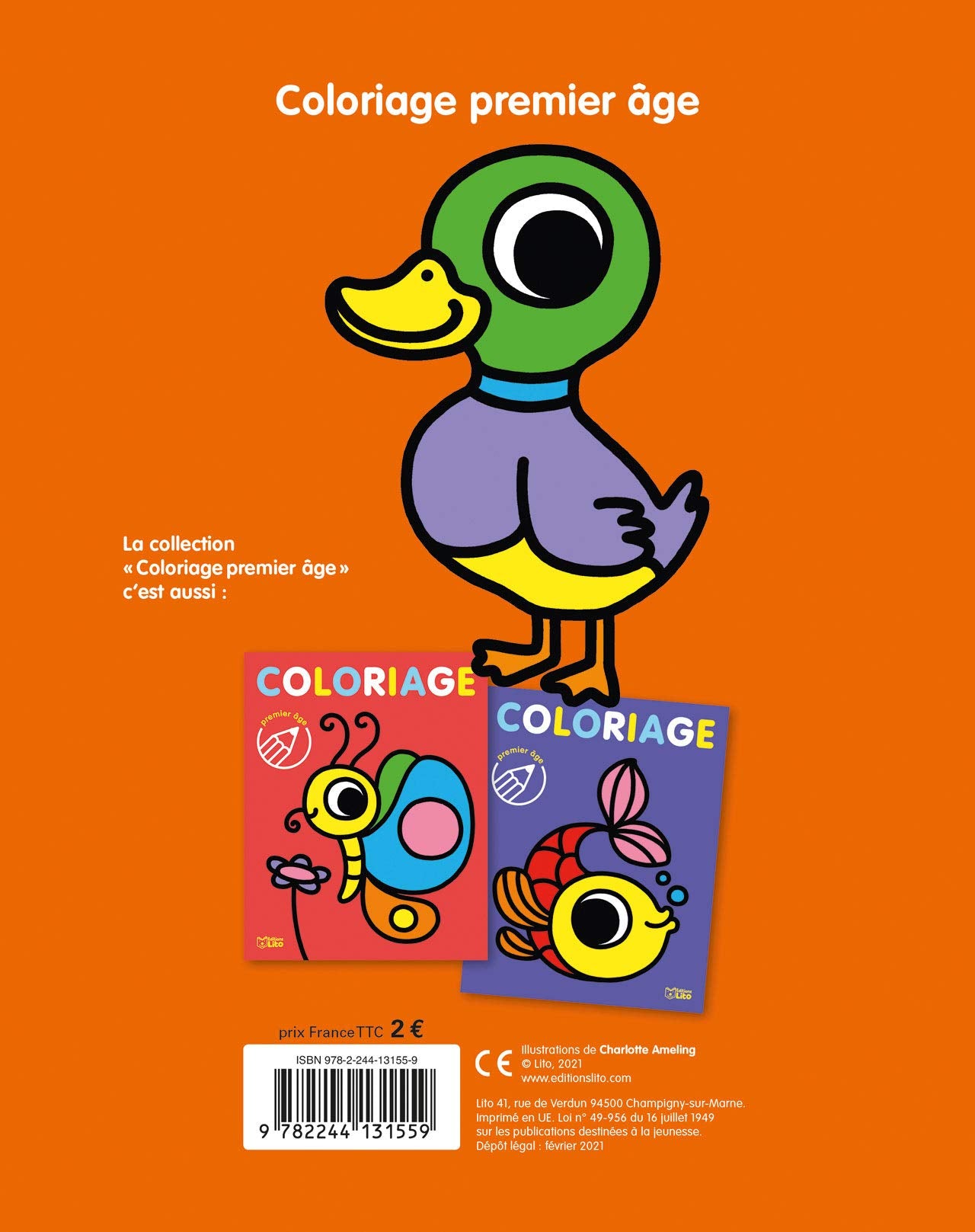 Coloriage Premier Age - Le Canard - Dès 2 ans