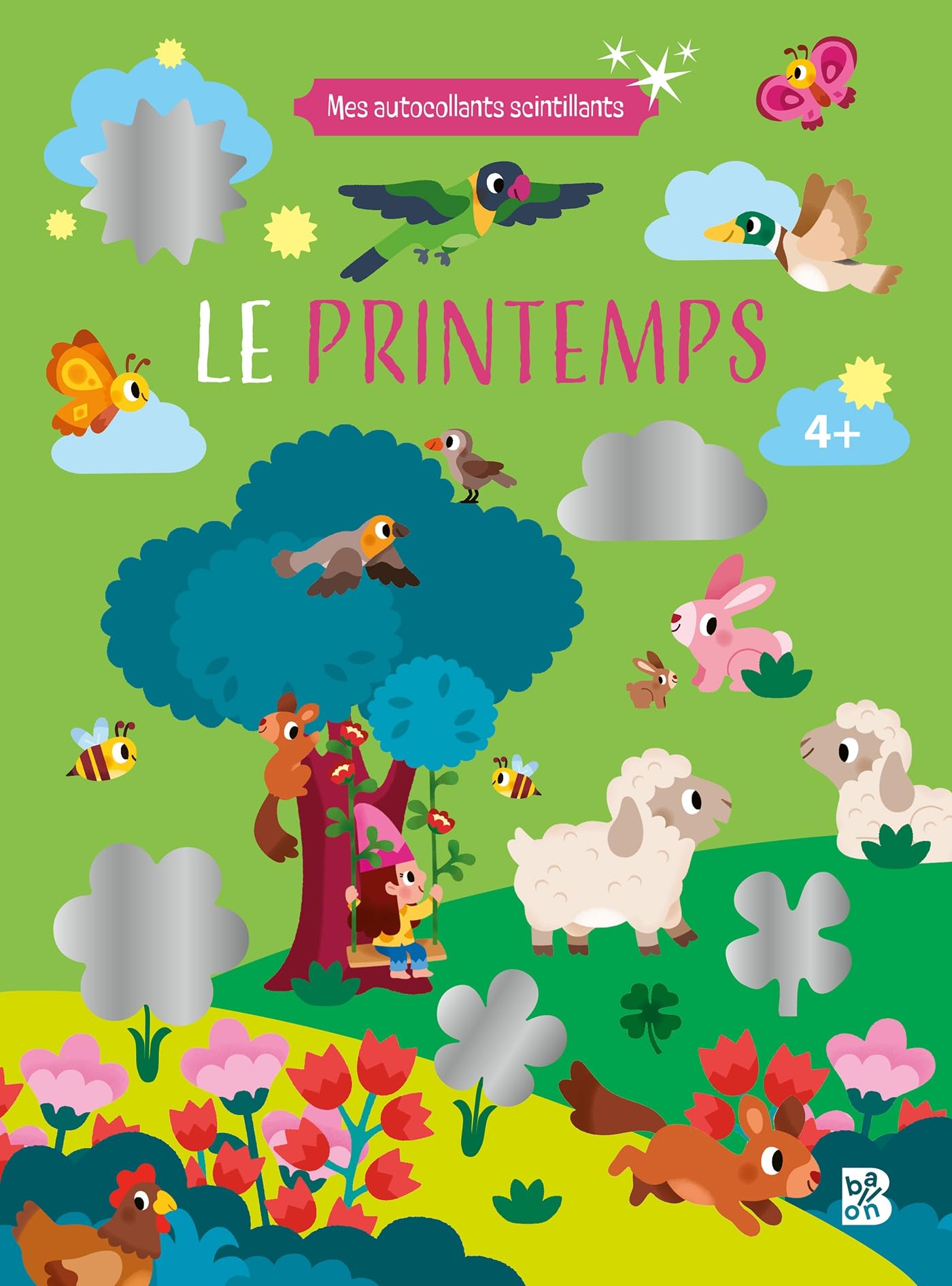 Mes autocollants scintillants : Le printemps