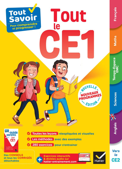 Tout Savoir CE1 - Tout-en-un: cours, méthodes et exercices dans toutes les matières
