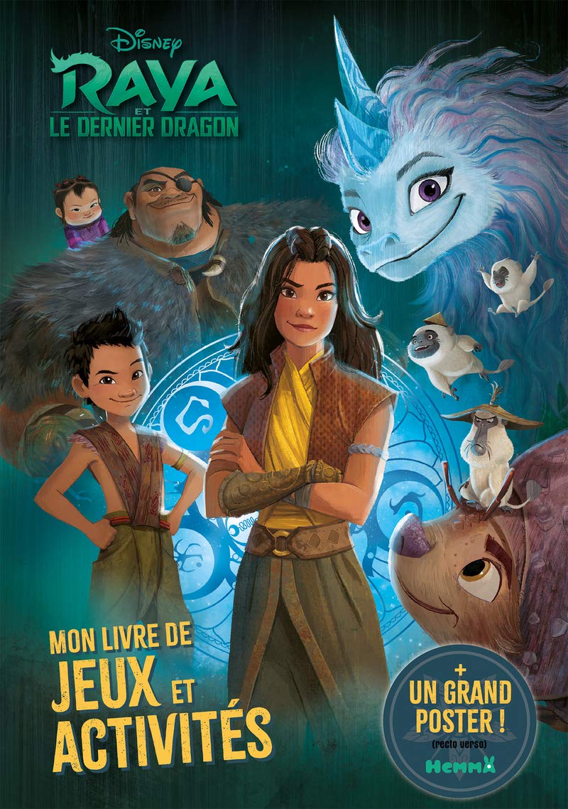 Disney Raya et le Dernier Dragon – Mon livre de jeux et activités + poster – Livre de jeux et activités avec un poster – Dès 5 ans