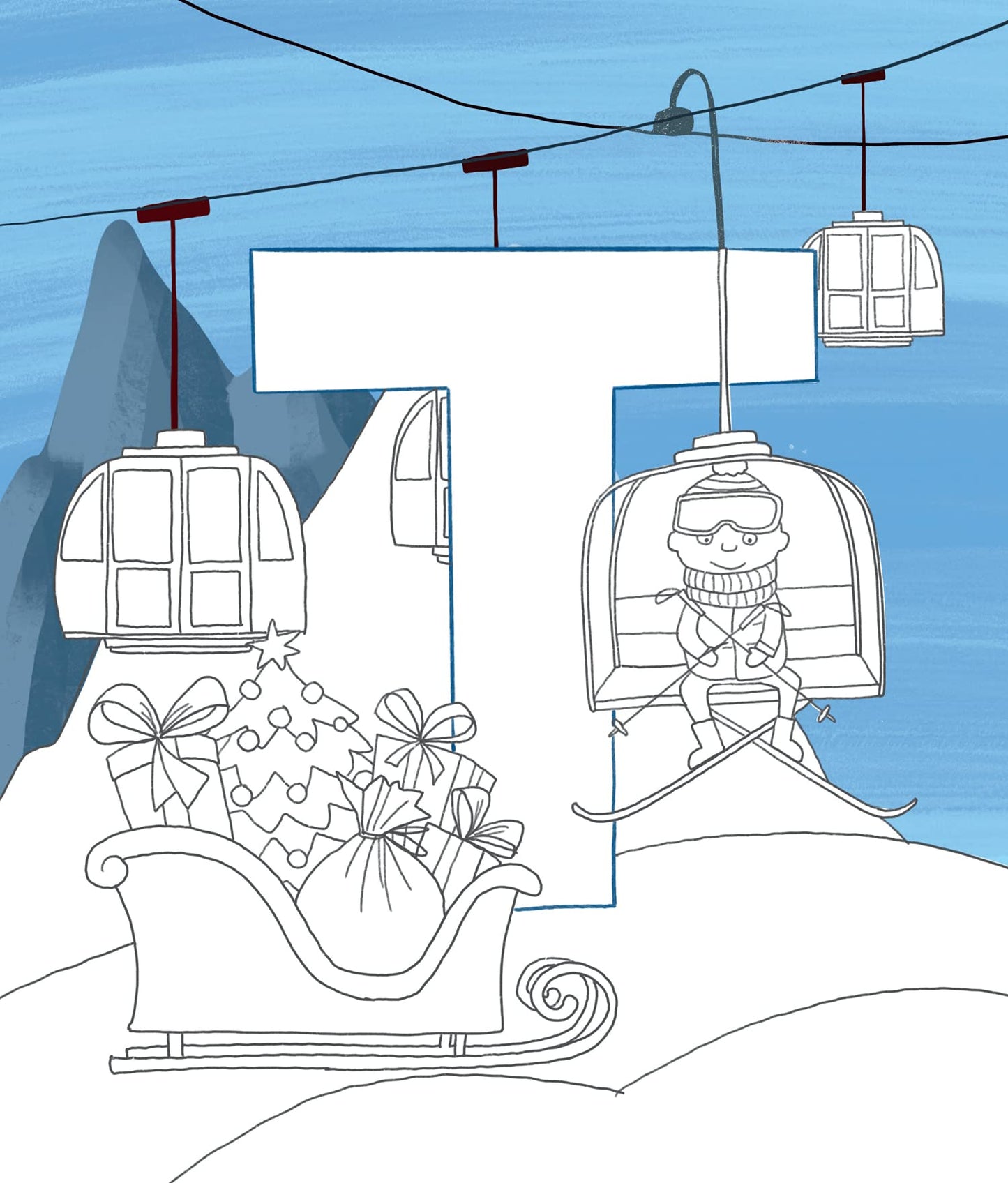 Mon abécédaire des 4 saisons à colorier : l'hiver