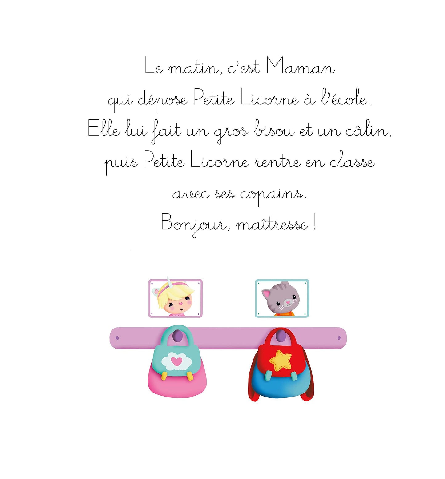 Petite licorne va à l'école