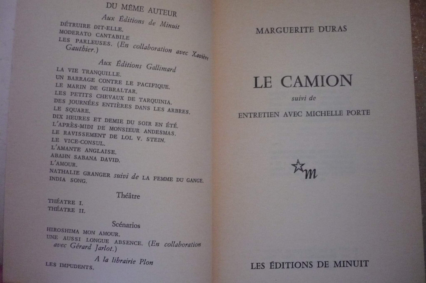 Le Camion : Entretiens avec Michelle Porte