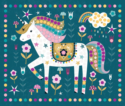 Ma pochette d'artiste - mes tableaux licornes en strass