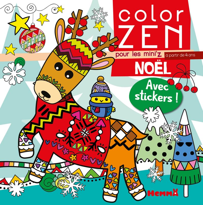 Color Zen pour les Mini'z - Noël - Livre de coloriage détente - dès 4 ans
