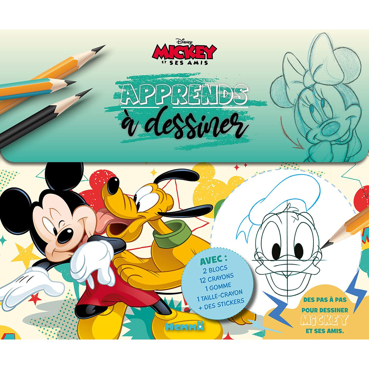 Disney Mickey et ses amis - Apprends à dessiner - Valisette - Tout pour apprendre à dessiner - Dès 6 ans