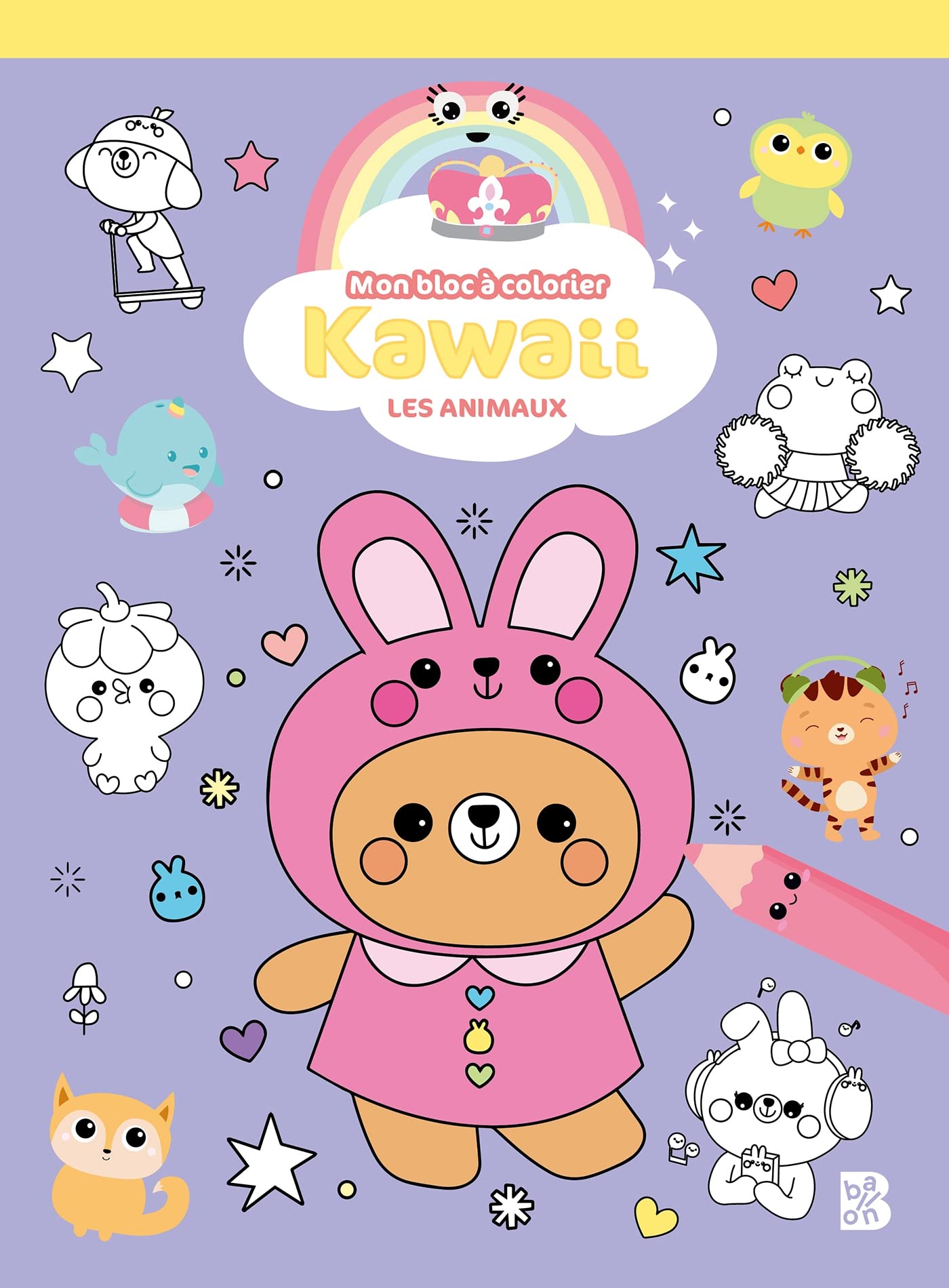 Kawaii Bloc à colorier Les animaux