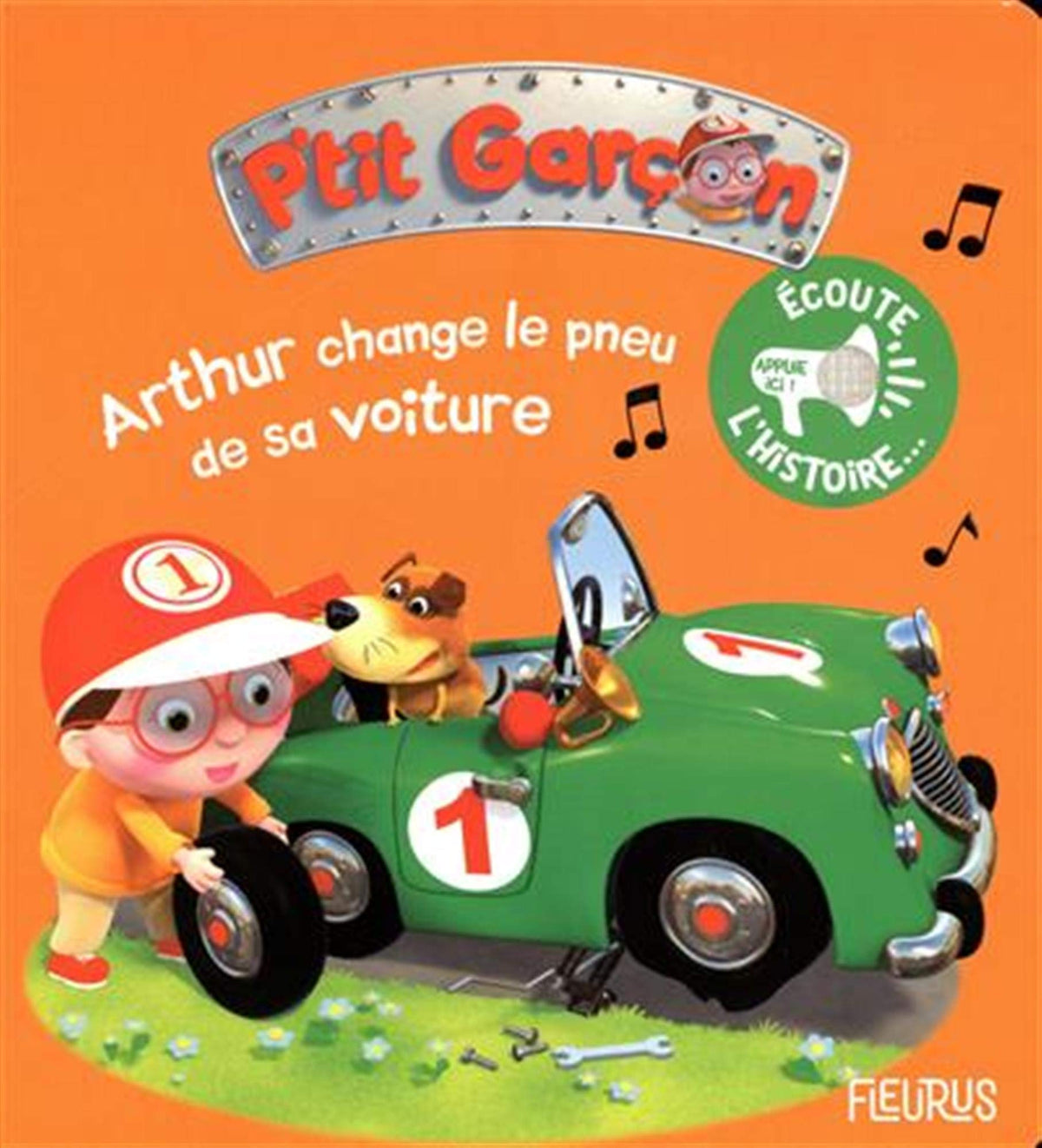 Arthur change le pneu de sa voiture