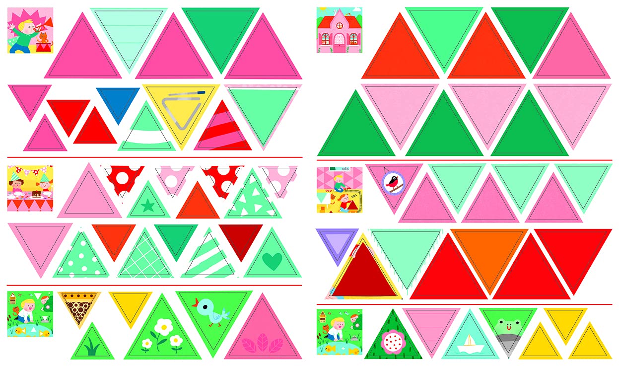 Autocollants Les formes -Les triangles - Dès 3 ans