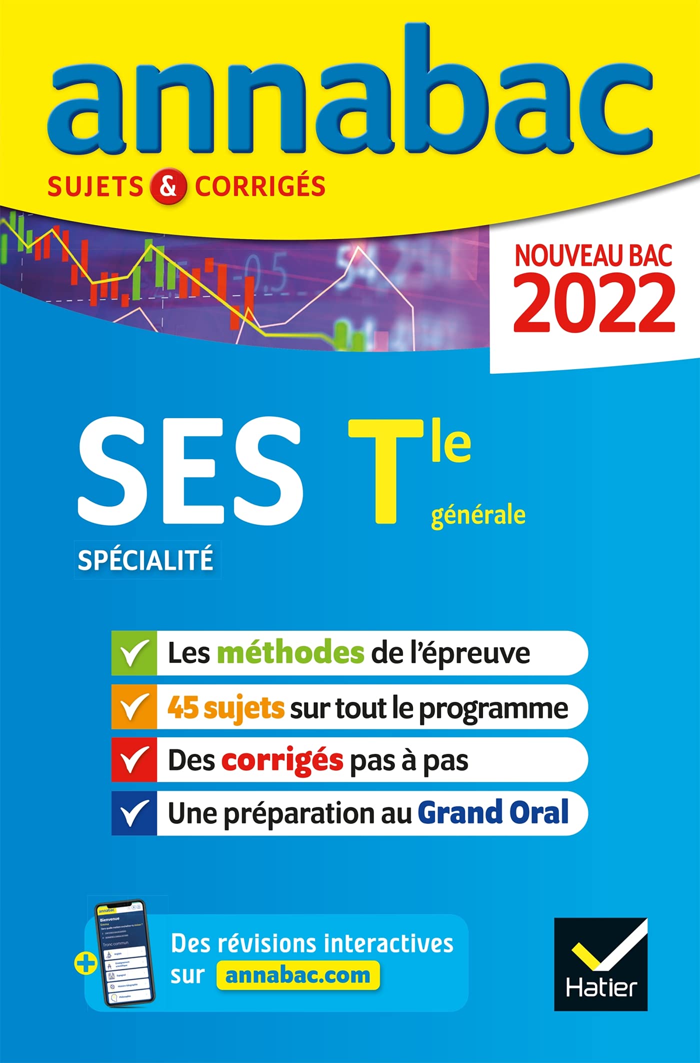 Annales du bac Annabac 2022 SES Tle générale (spécialité): méthodes & sujets corrigés nouveau bac