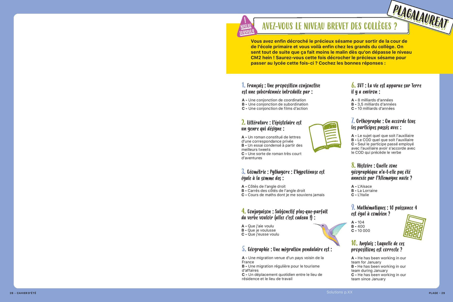 Cahier d'été pour ne pas s'emmerder sur la plage