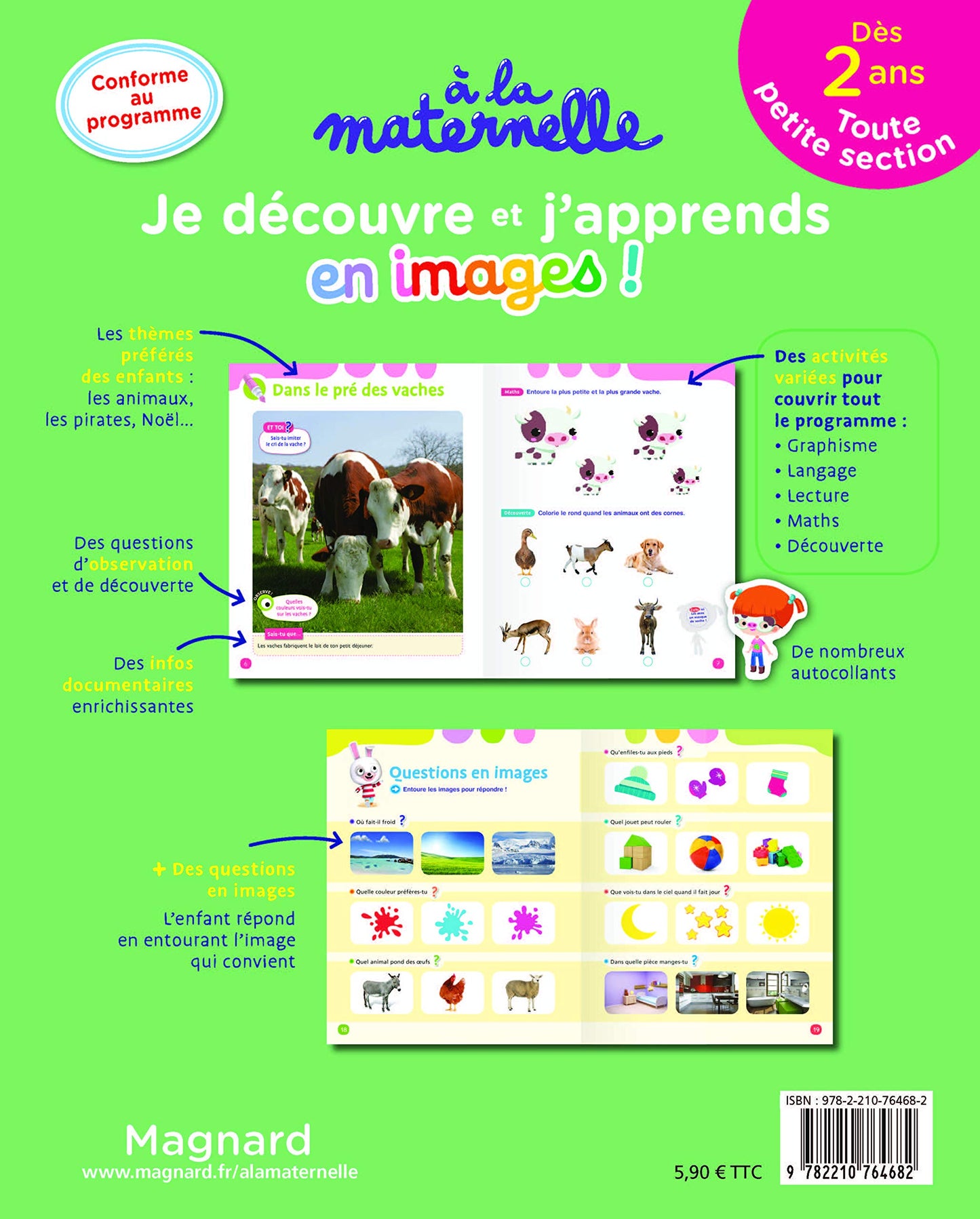 Je découvre et j'apprends en images en Toute Petite section dès 2 ans - A la maternelle