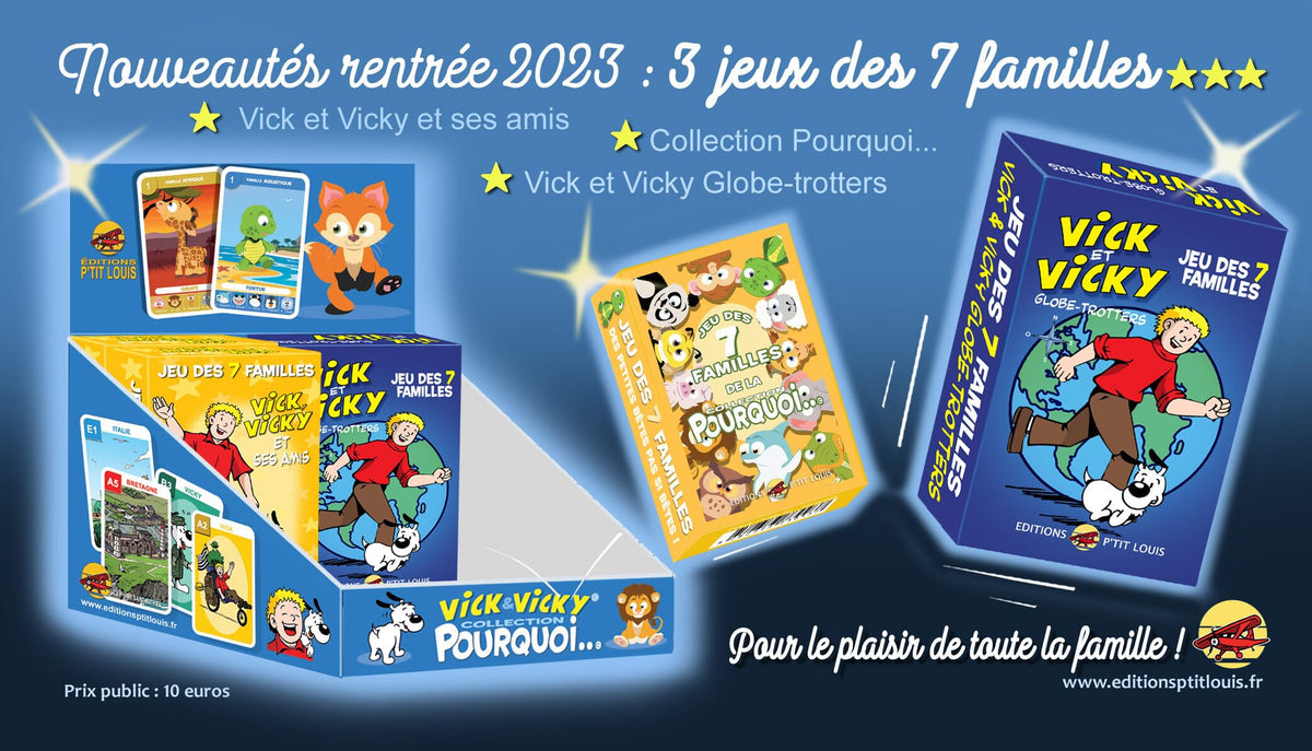 JEU DE 7 FAMILLES VICK ET VICKY - GLOBE-TROTTERS : JEU DE 7 FAMILLES VICK ET VICKY - GLOBE-TROTTERS