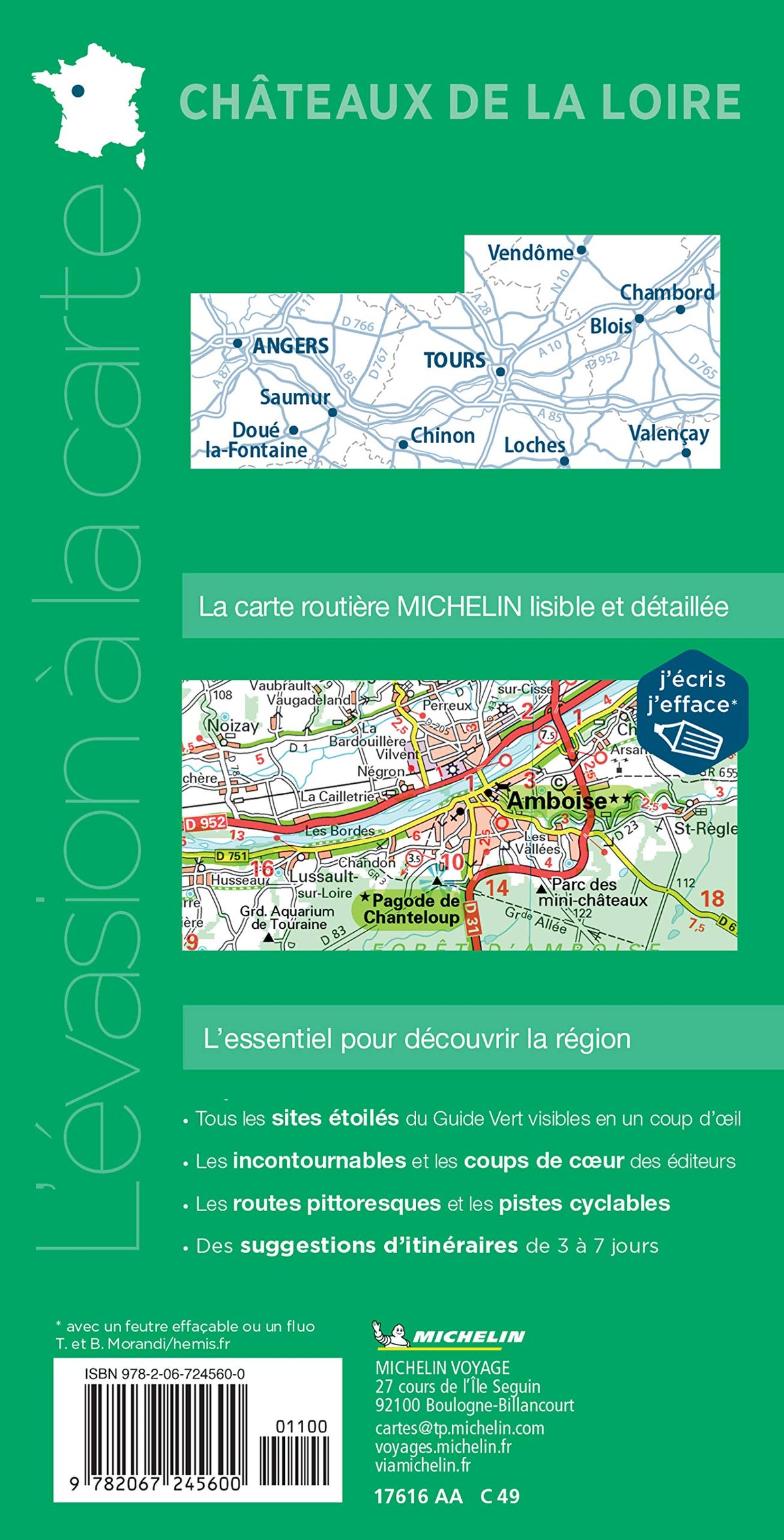 Carte Châteaux de la Loire