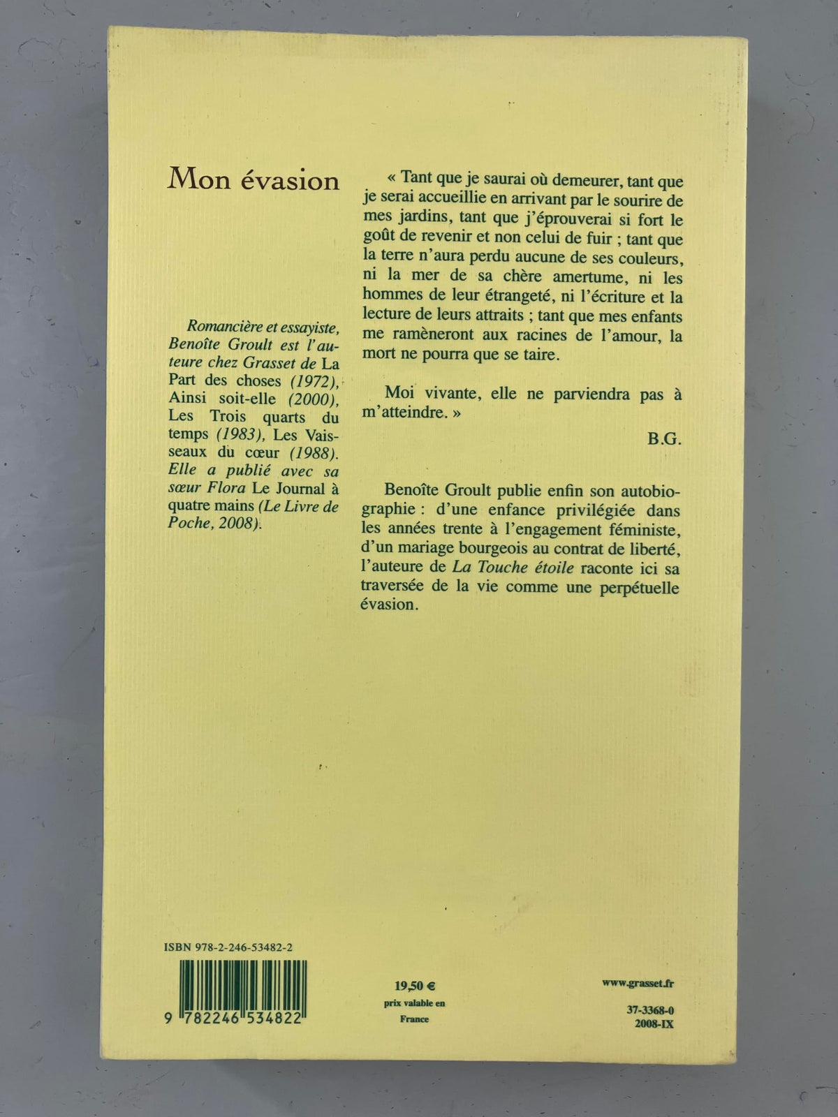 Mon évasion
