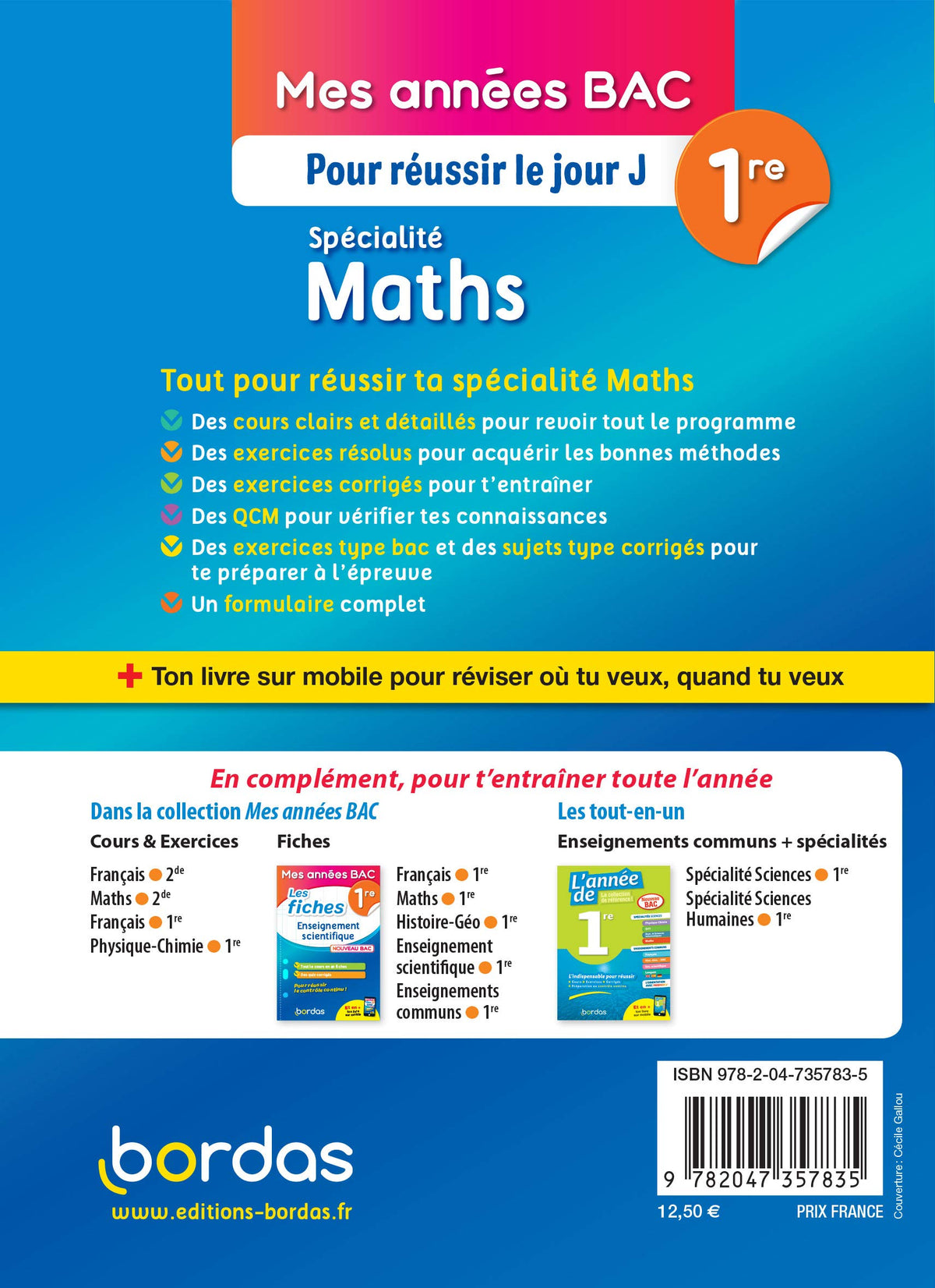 Mes années Bac - Spécialité Maths 1re