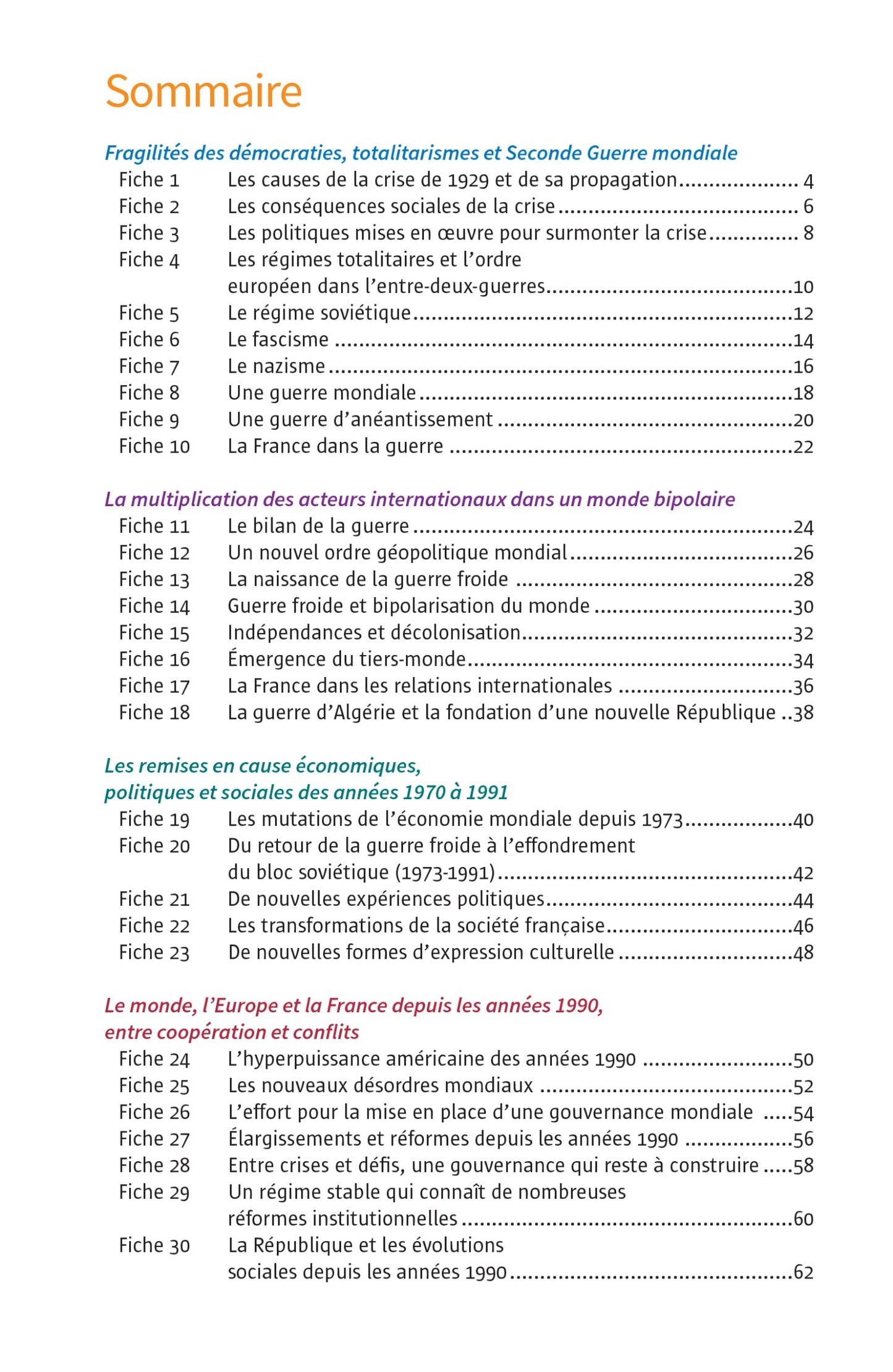 Repères clés bac Histoire Terminale: 30 fiches pratiques