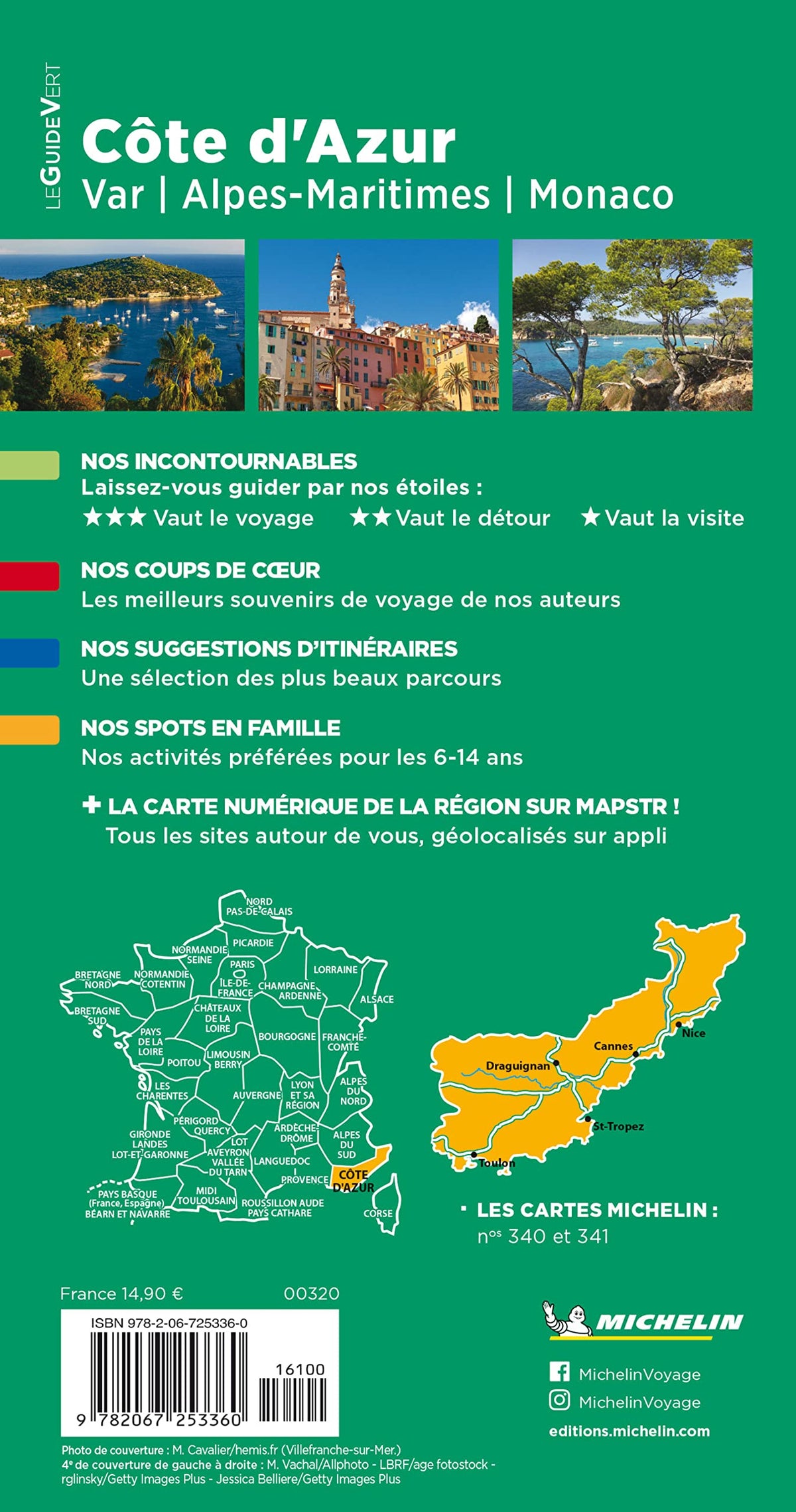 Guide Vert Côte d'Azur: Var, Alpes-Maritimes, Monaco