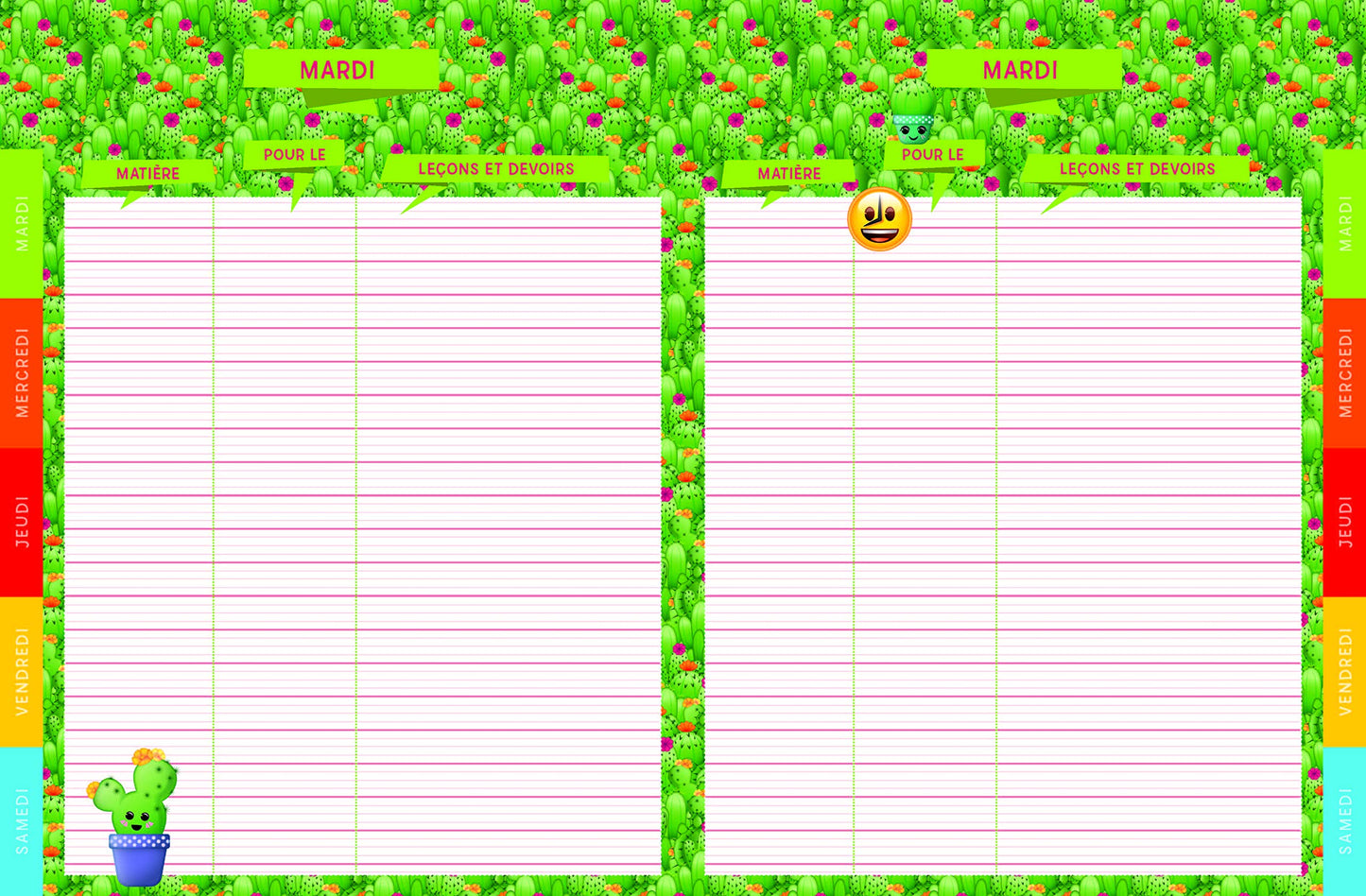 Agenda de texte Emoji 2021 - 2022