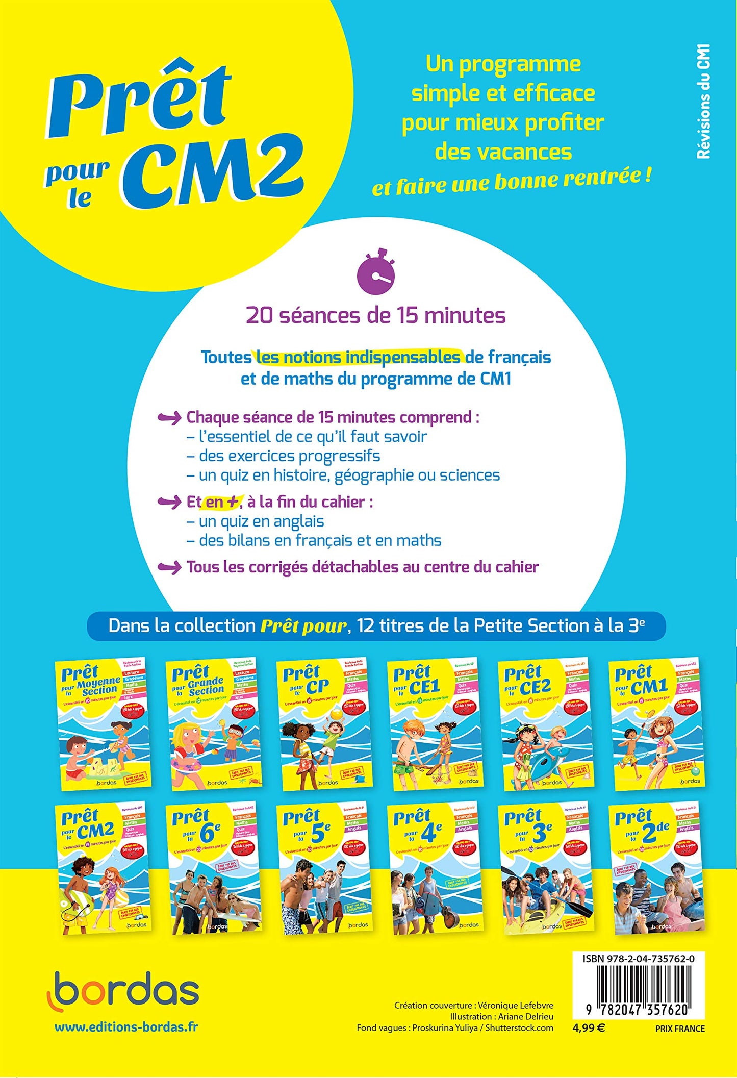 Prêt pour le CM2 – Cahier de vacances, révisions du CM1