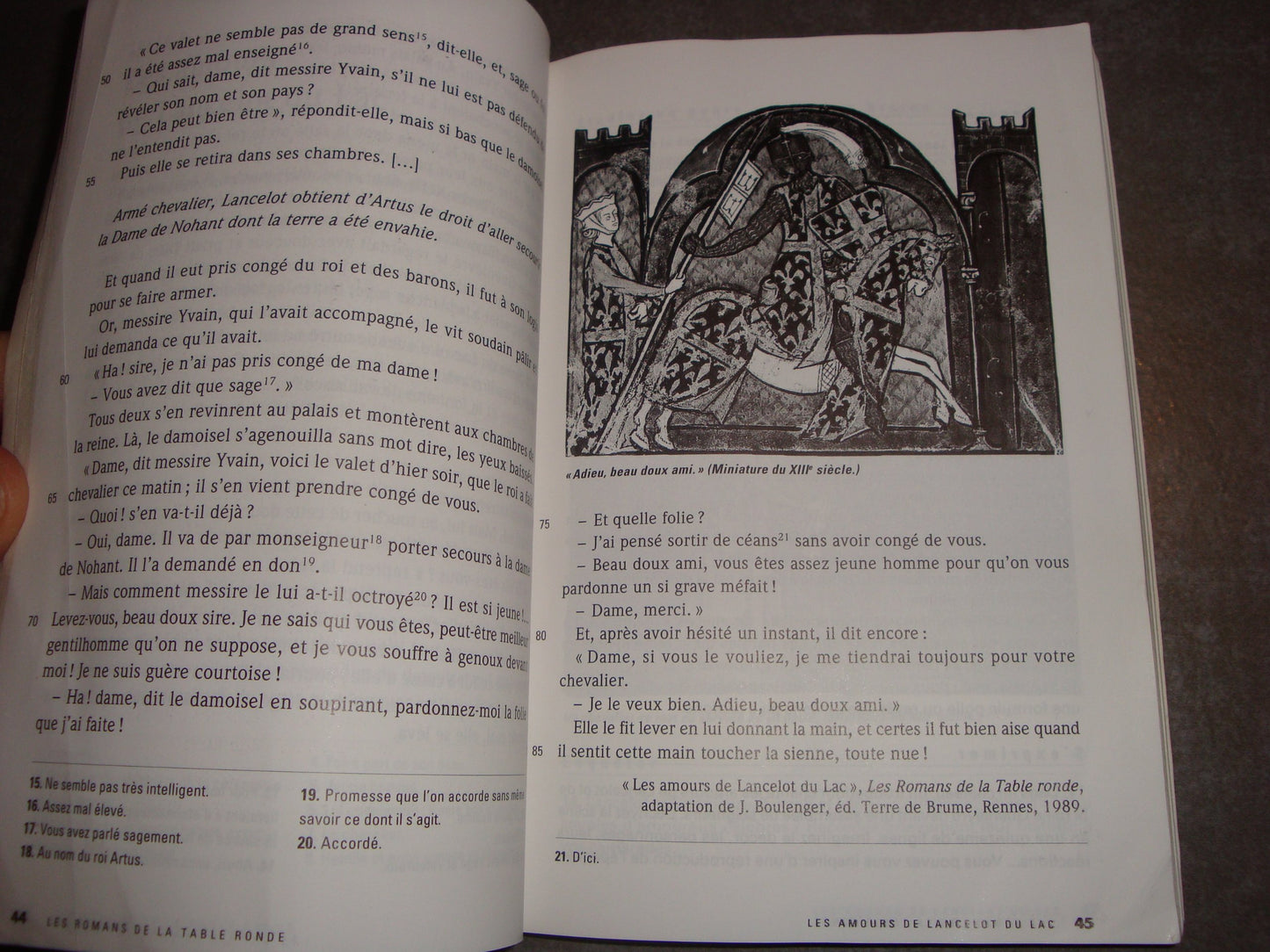 Les Romans de la table ronde : chevaliers et héros