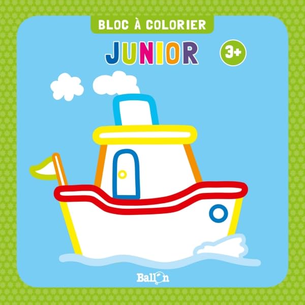 Bloc à colorier junior dès 3 ans (bateau)