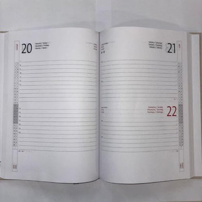 Agenda journalier 2025 bloc fixe 15 x 21 cm « Charlie » marron