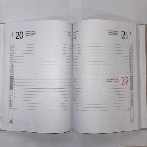 Agenda journalier 2025 bloc fixe 15 x 21 cm « Charlie » marron