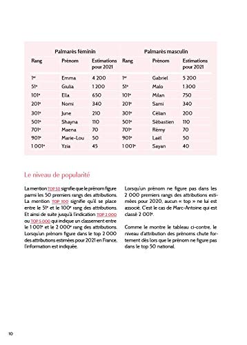 L'officiel des prénoms 2021 - plus de 12 000 prénoms, statistiques, étymologies, tendances