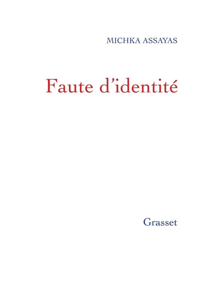 Faute d'identité