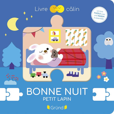 Bonne nuit, petit lapin Mon premier livre-puzzle tout-carton avec 6 pièces à assembler Dès 2 ans