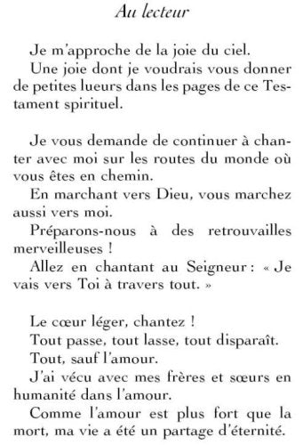 Mon testament spirituel