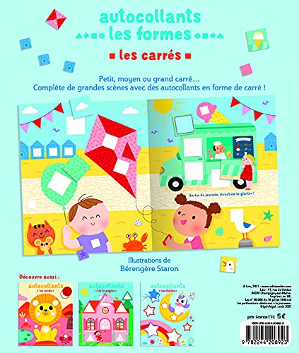 Autocollants Les formes - Les carrés - Dès 3 ans