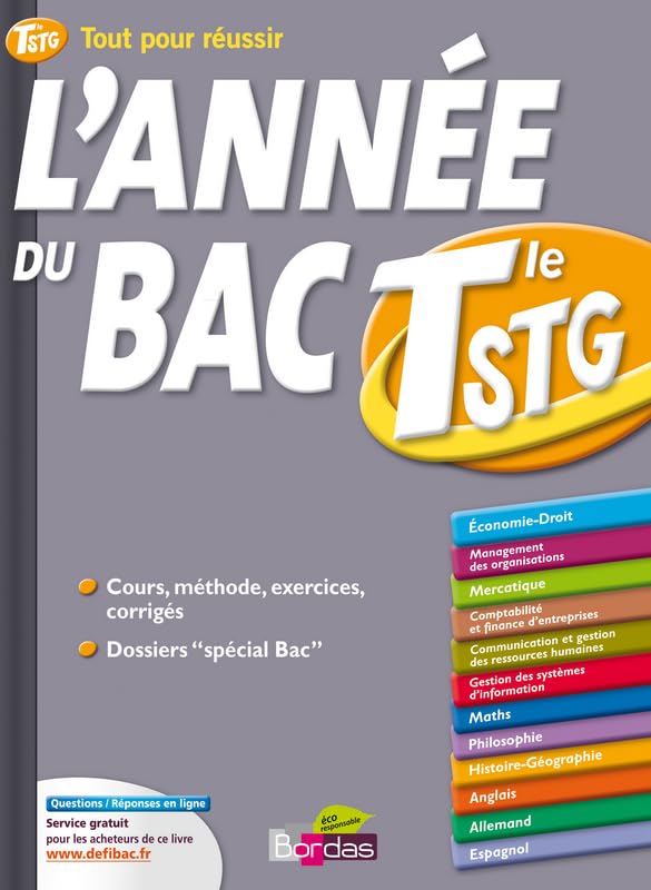 ANNEE DE LA TERMINALE STG