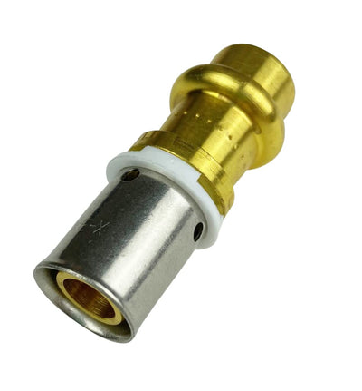 COMAP Raccord passerelle à sertir PER vers Cuivre pour tubes PER - Cuivre 16 - PER 16x1,5 - Raccords PexPress - P7871W16